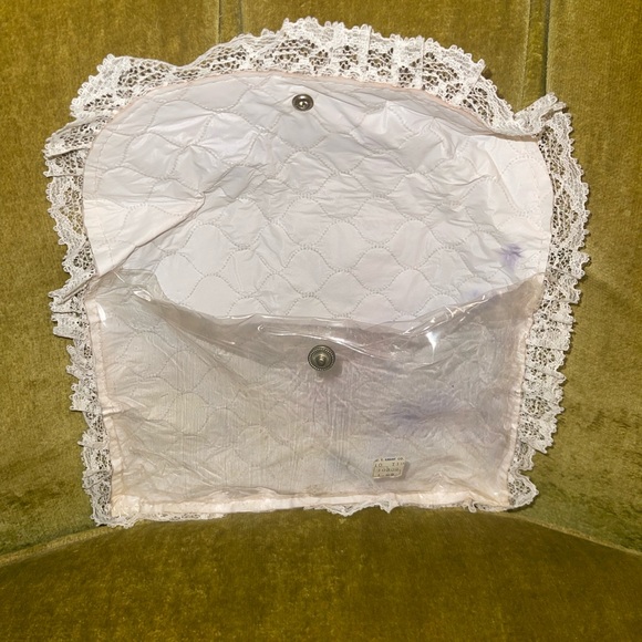 Vintage Clear Button Bag with Pink Padding. - Picture 5 of 8